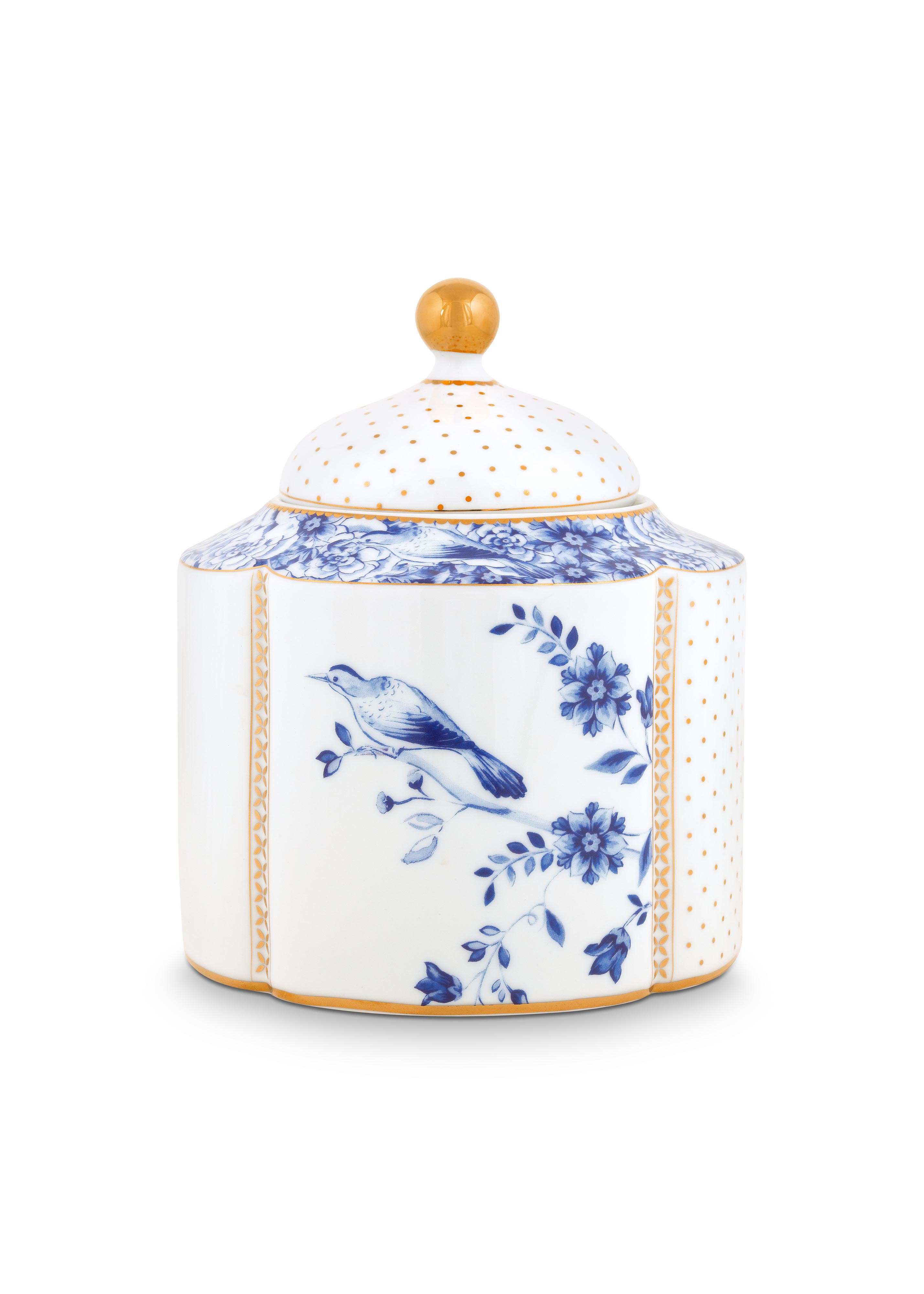 Pip Studio Royal White porcelánová dóza 1,75l, bílá