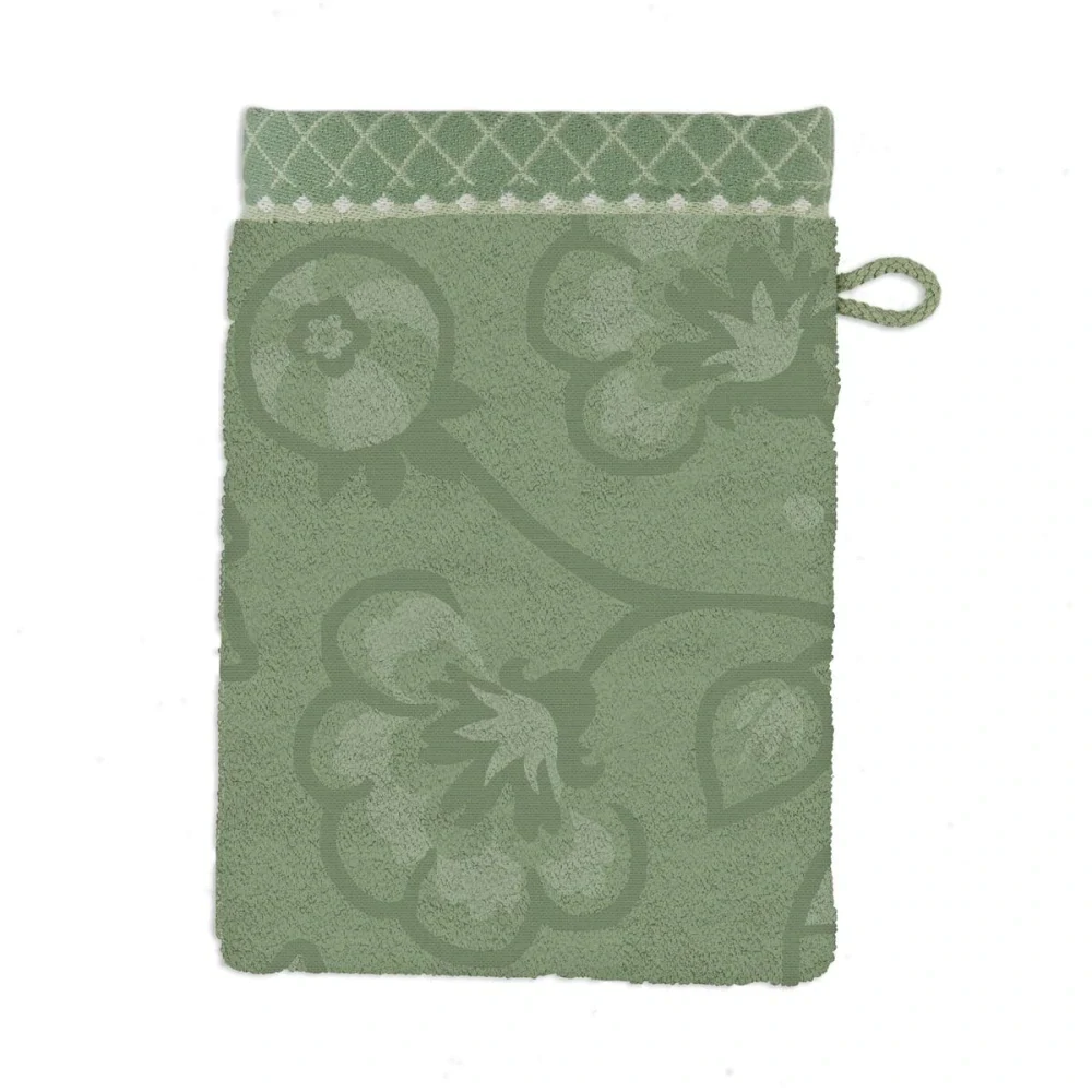 Pip Studio Jasmine Jacquard bavlněná froté žínka zelená 16x22 cm