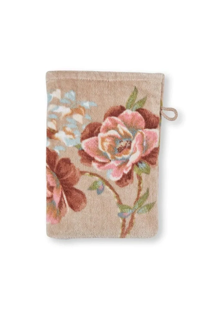 Pip Studio Secret Garden bavlněná froté žínka khaki 16x22 cm
