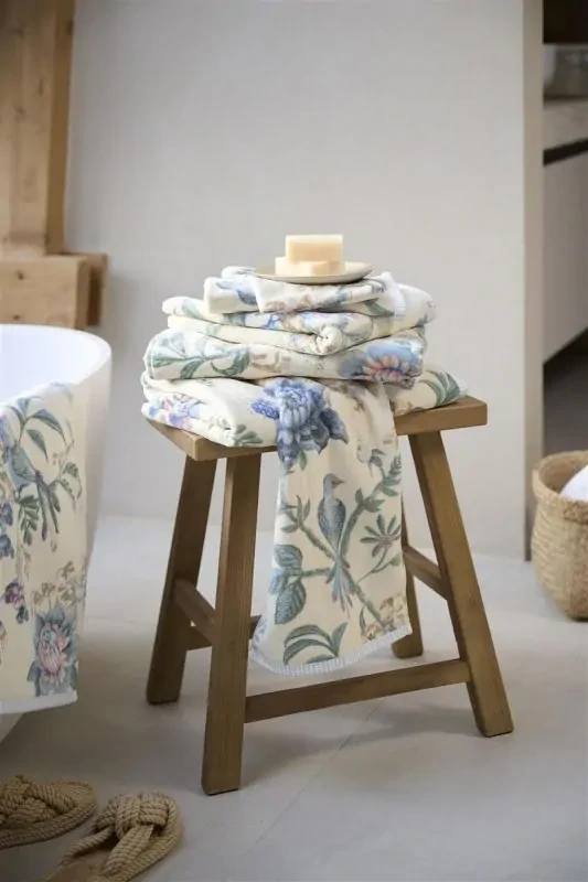 Pip Studio ručníky z bavlněného froté Secret Garden, bílo-modré