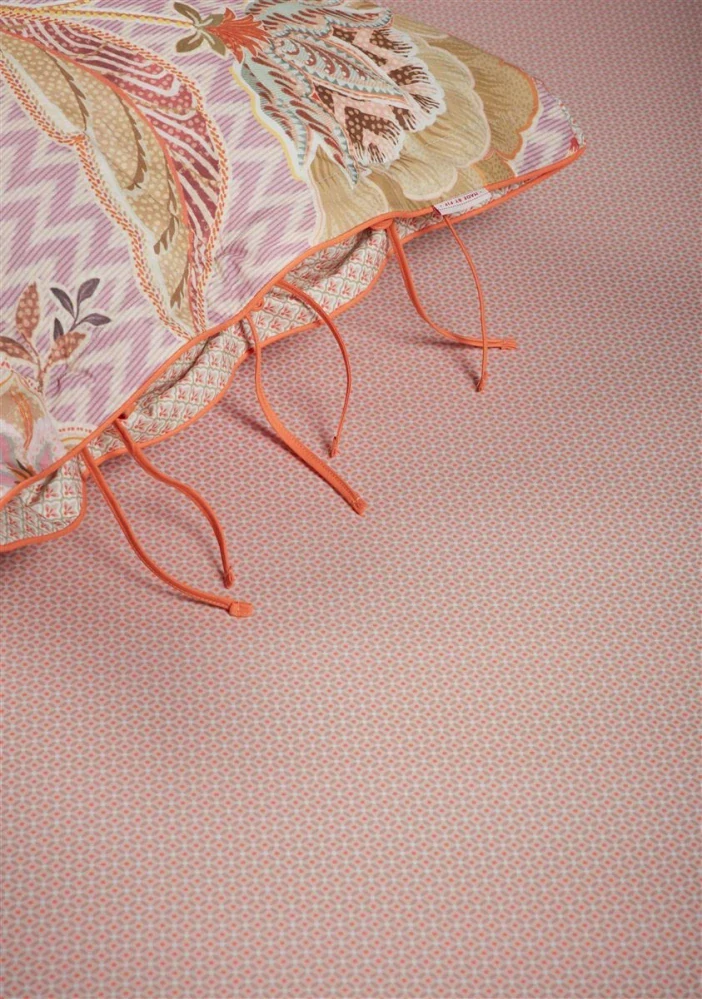 Pip Studio perkálové prostěradlo Cross Stitch, korálové