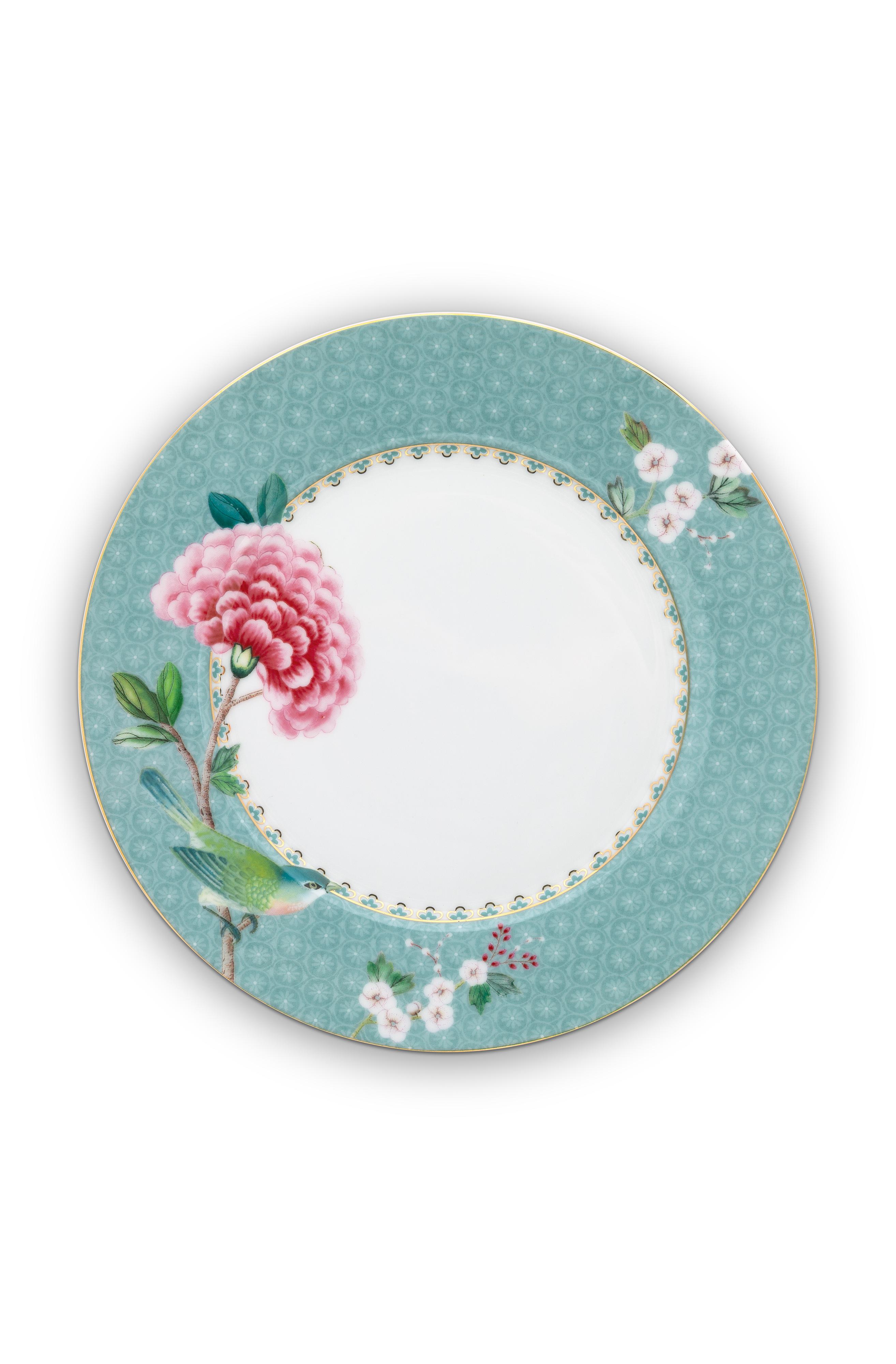 Pip Studio Blushing Birds talíř Ø 21cm, modrý