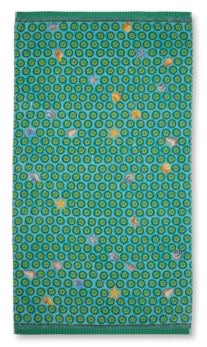 Pip Studio plážová osuška Sea Dots Beach 100x180cm, zelená