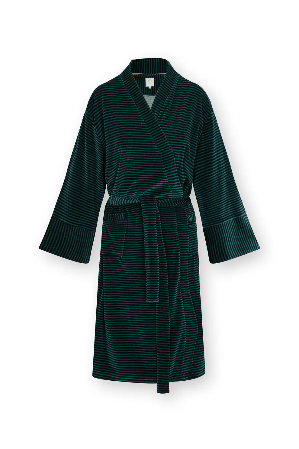 Pip Studio Naomi Kimono Velvet Little Sumo Stripe, modro-zelené