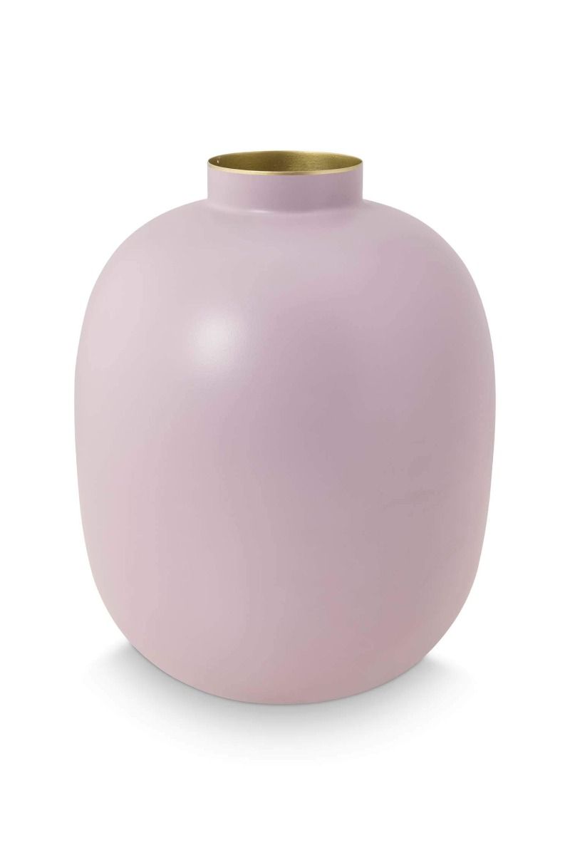 Pip Studio velká kovová váza 32cm, lila matná