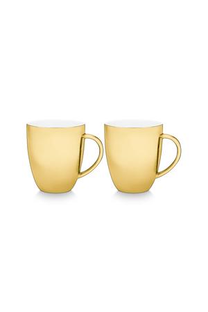 vtwonen Gold set 2 hrnečků 250 ml - zlaté
