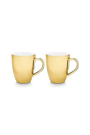 vtwonen Gold set 2 hrnků 400 ml - zlaté