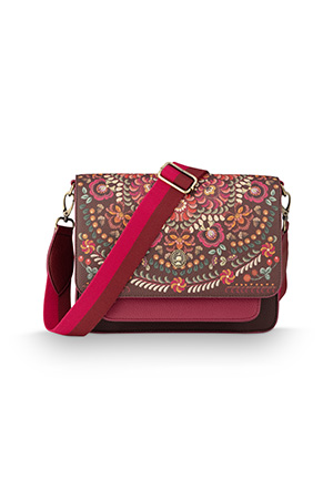 Pip Studio II Ricamo Cross Body kabelka - tmavě červená