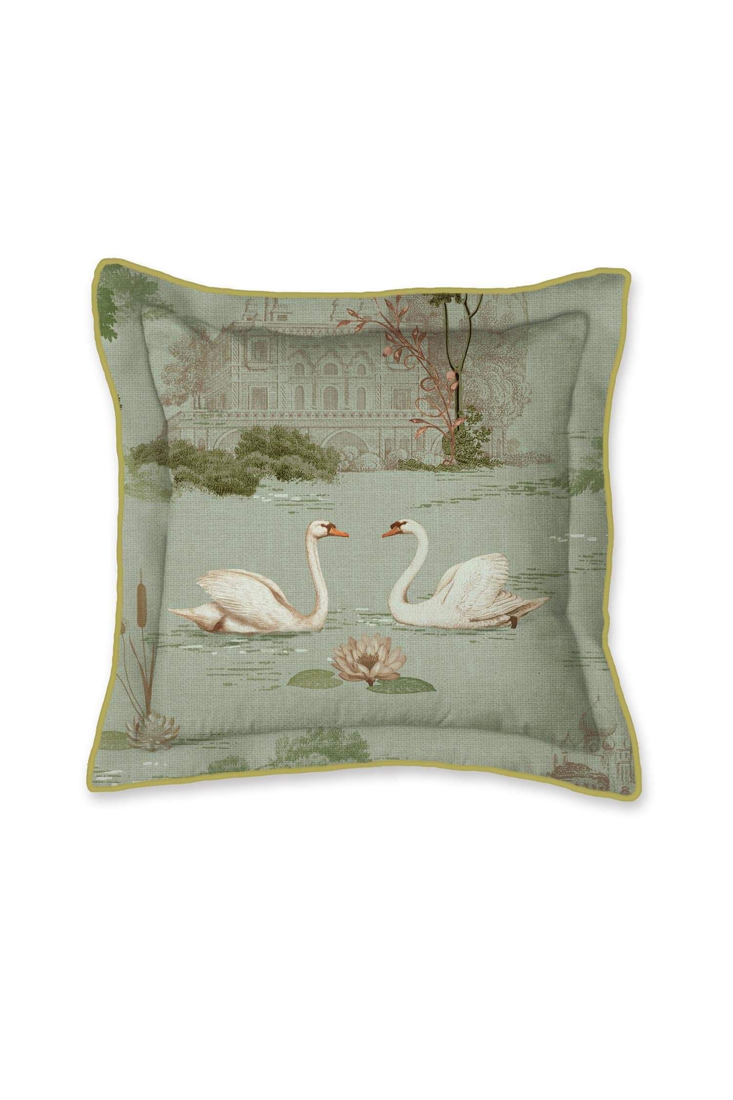 Pip Studio Darjeeling Days polštář 45 x 45 cm - zelený