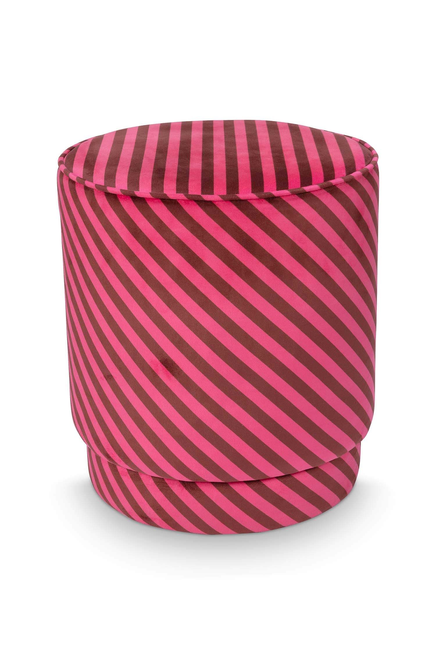 Pip Studio Puf Block Stripe  - růžový