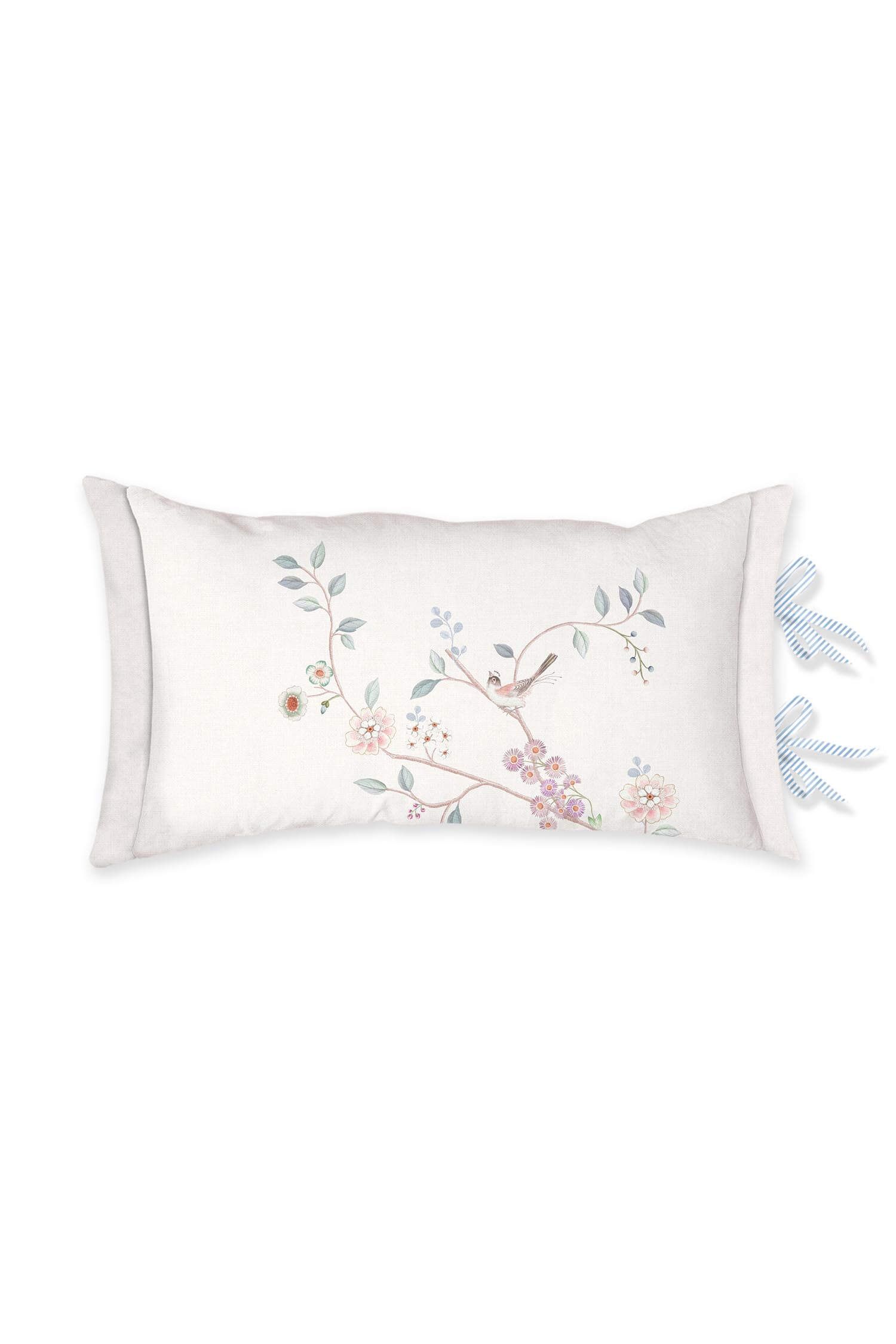 Pip Studio dekorační polštář Desi Garden 35x60 - bílý
