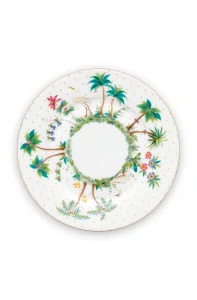 Pip Studio Jolie Dots Gold talíř ∅17cm, bílý