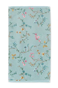 Pip Studio Les Fleurs bavlněný froté ručník modrý 55x100 cm