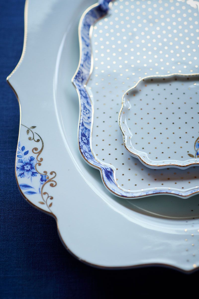 Pip Studio Royal White odkládací tácek na čajové sáčky, bílý