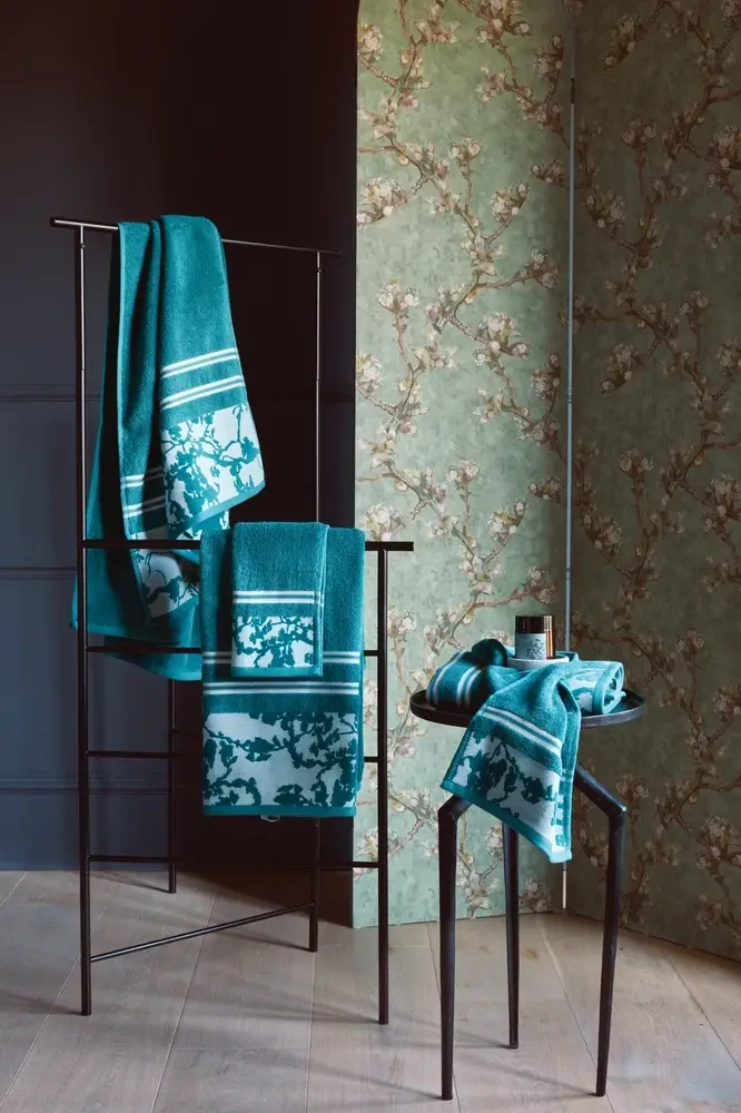 Van Gogh bavlněný froté ručník na ruce Fleurir modrý 30x50 cm