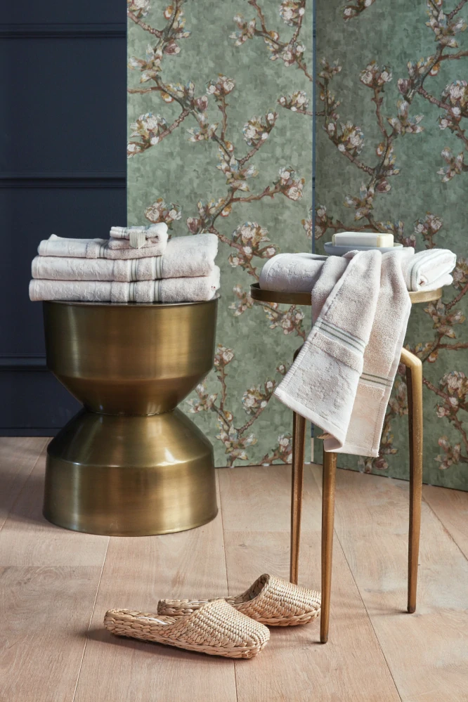 Van Gogh bavlněný froté ručník na ruce Fleurir krémově bílý 30x50 cm