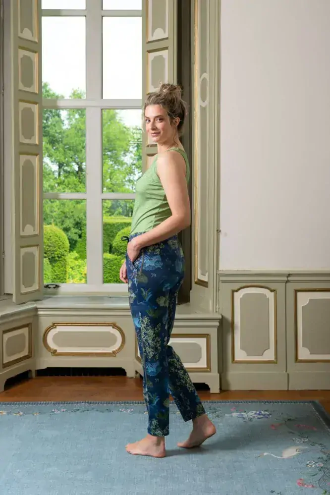 Pip Studio Bobientje kalhoty Japanese Garden, modré