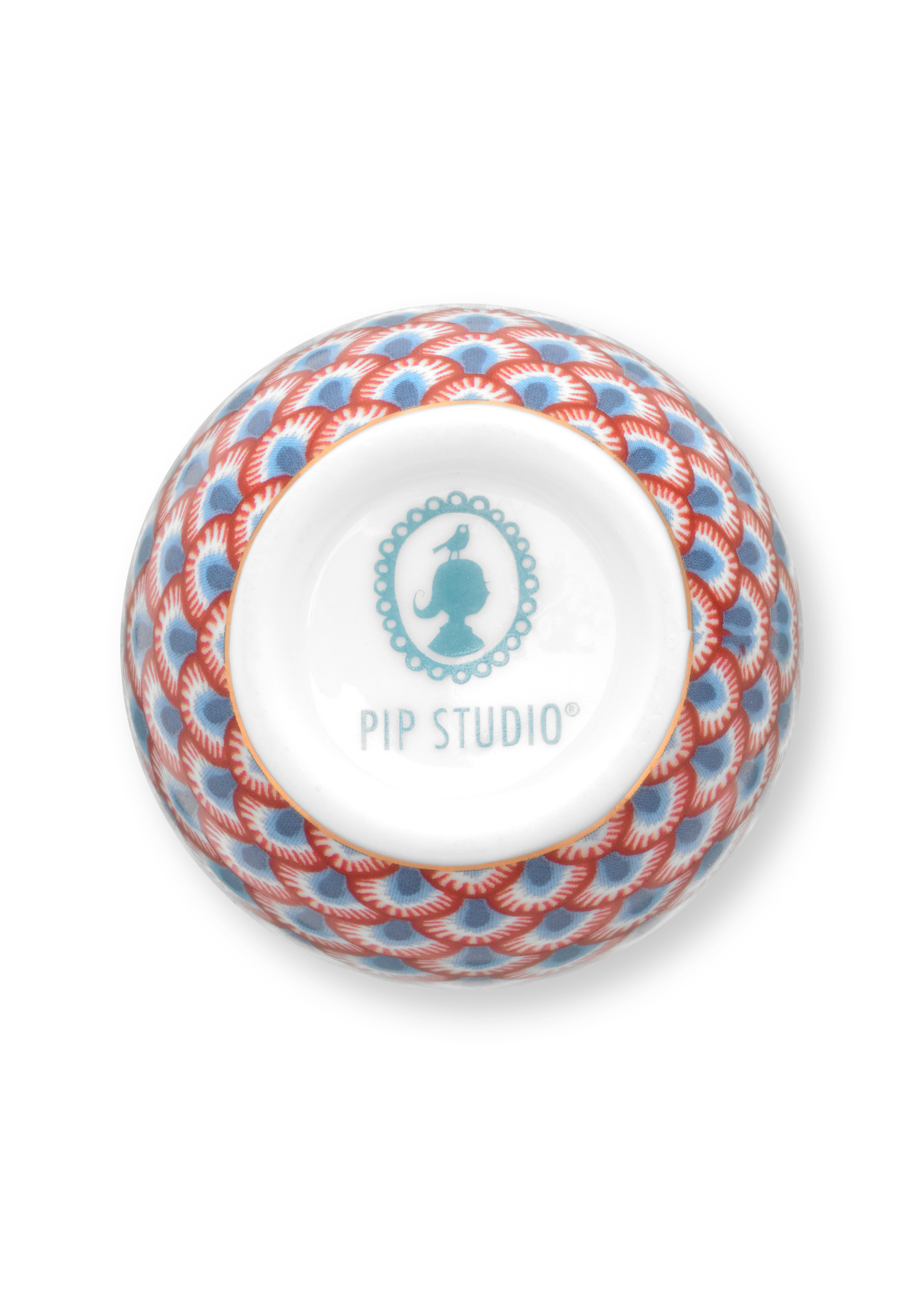 Pip Studio Flower Festival kalíšek na vajíčko, červeno-modrý