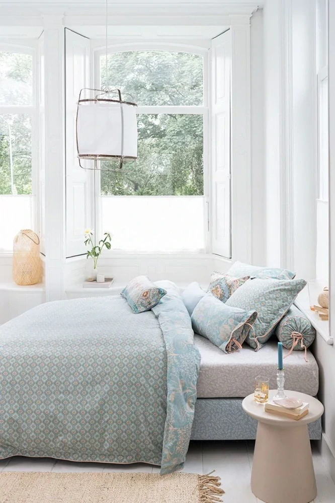 Pip Studio Leafy kvalitní bavlněné prostěradlo s lycrou 140x200/220 cm, khaki