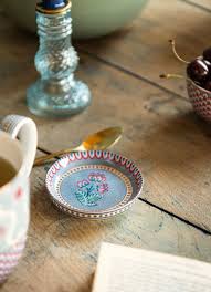 Pip Studio Flower Festival odkládací tácek na čajové sáčky, modrý