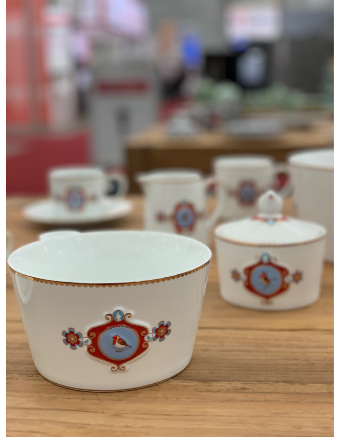 Pip Studio Love Birds Medallion mísa Ø 15cm, bílá