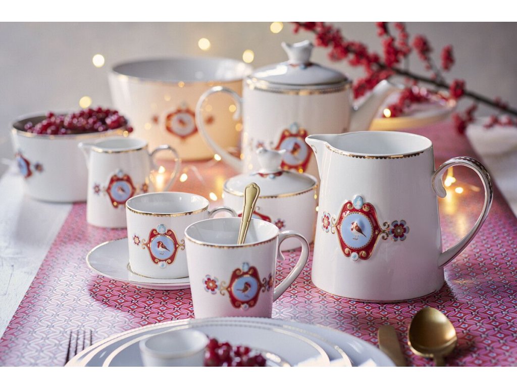 Pip Studio Love Birds Medallion džbán 900ml,bílý