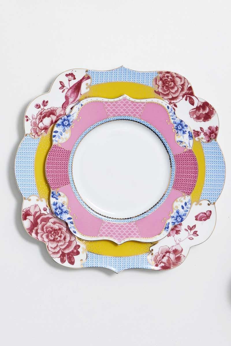 Pip Studio Royal Multi talíř Ø17cm, růžový