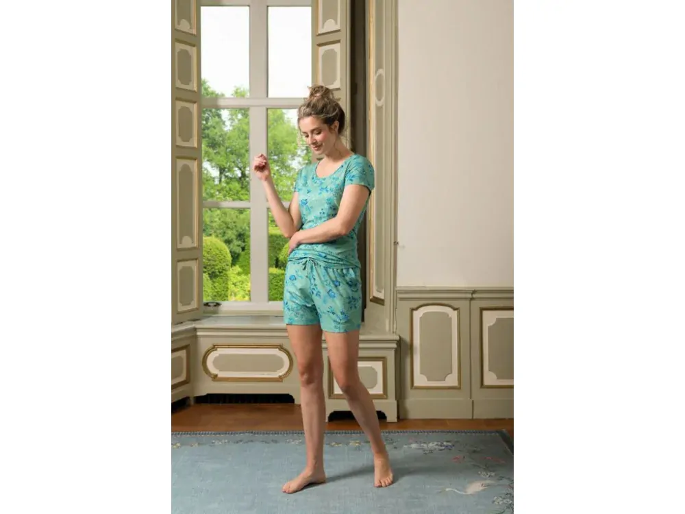 Pip Studio Tilly triko s krátkým rukávem Tokyo Blossom, zelené