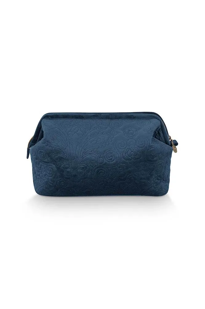Pip Studio Cooper Velvet Quiltey Days kosmetická taška, modrá