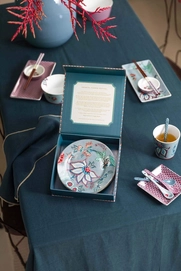 Pip Studio Flower Festival Oriental sada 4 ks talířů Ø17cm, modrá