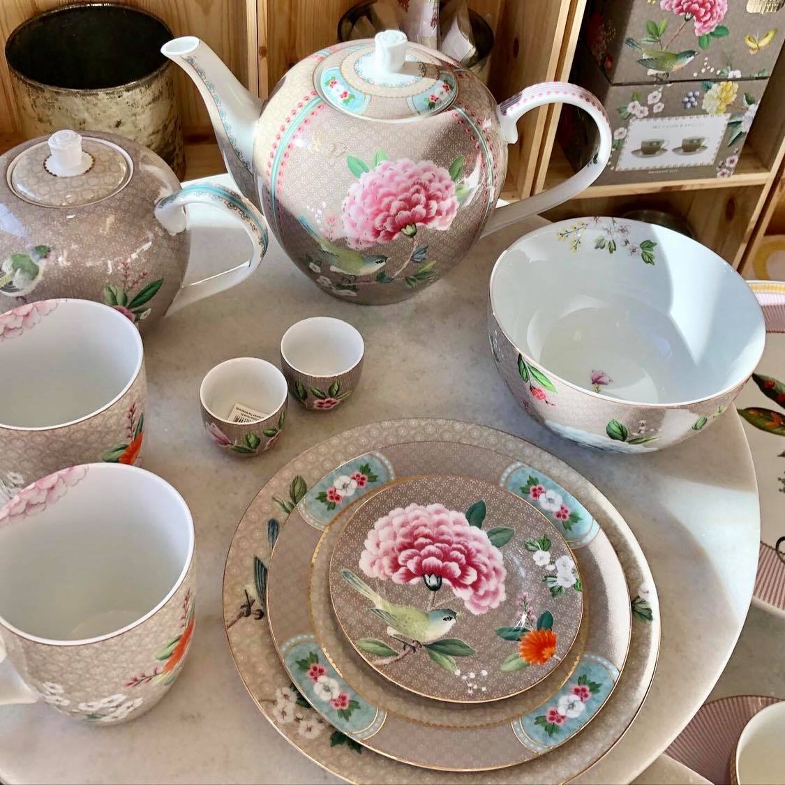 Pip Studio Blushing Birds hluboký talíř Ø21,5cm, khaki