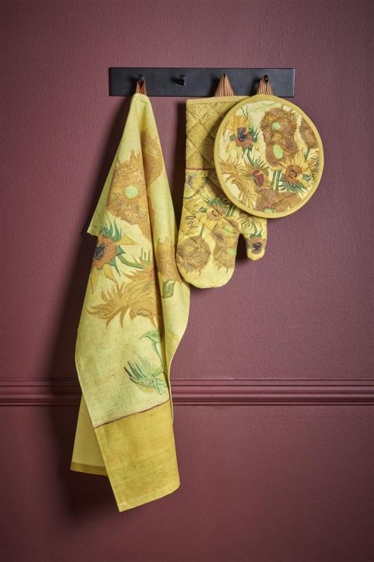 Bavlněná utěrka Slunečnice 50x70cm, žlutá