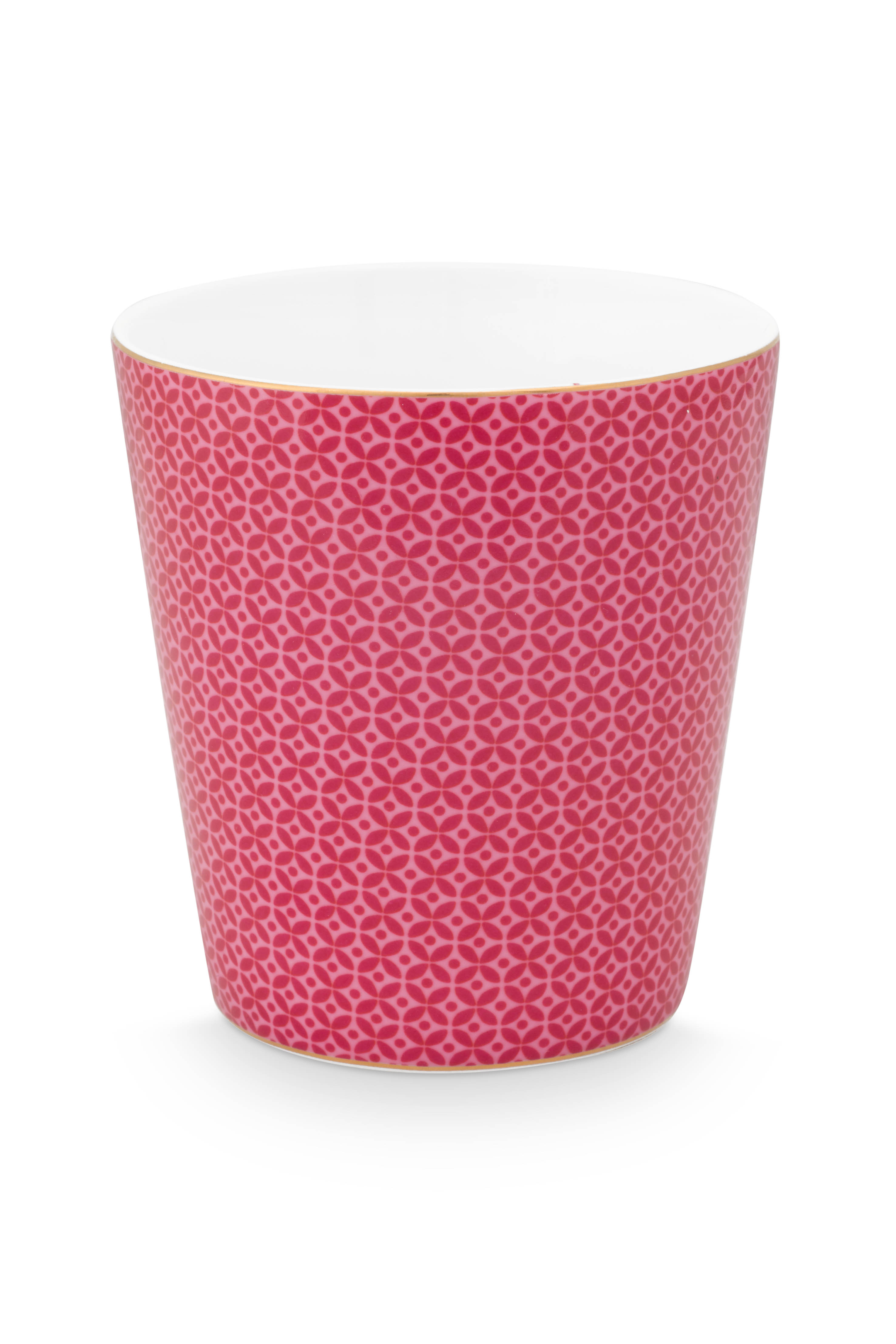 Pip Studio Royal tiles hrnek bez ucha 270ml, růžovo-bílý