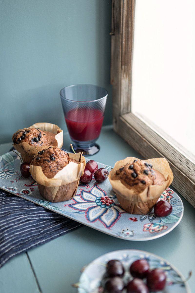 Pip Studio Flower Festival oválný tác 33,3 x 15,5cm, modrý