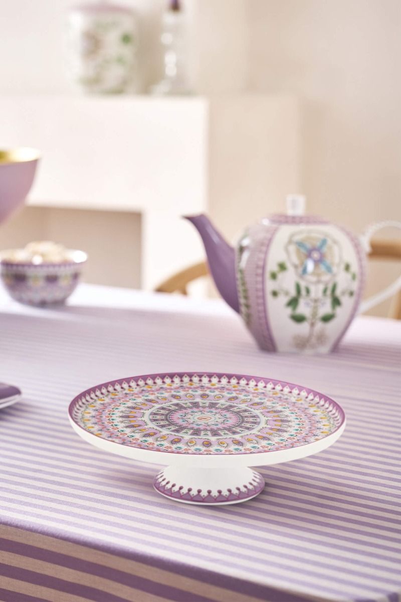 Pip Studio Lily & Lotus dortový podnos Ø21cm, lila