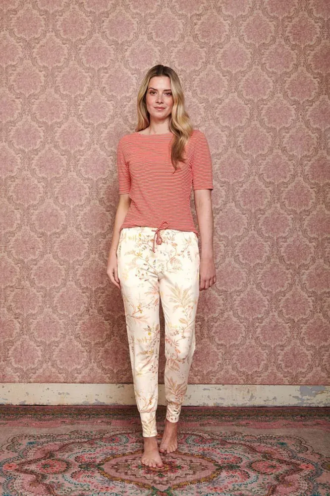 Pip Studio Bobien dlouhé kalhoty Isola, bílé