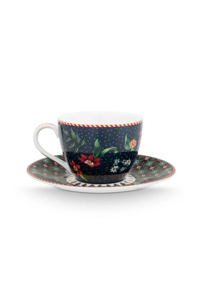 Pip Studio Berry Blues espresso šálek s podšálkem 100ml, modrý