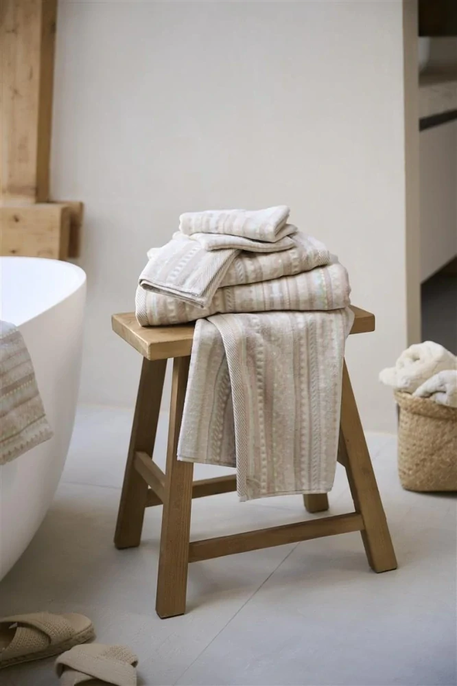 Pip Studio Geometric bavlněný froté ručník pískový 55x100 cm