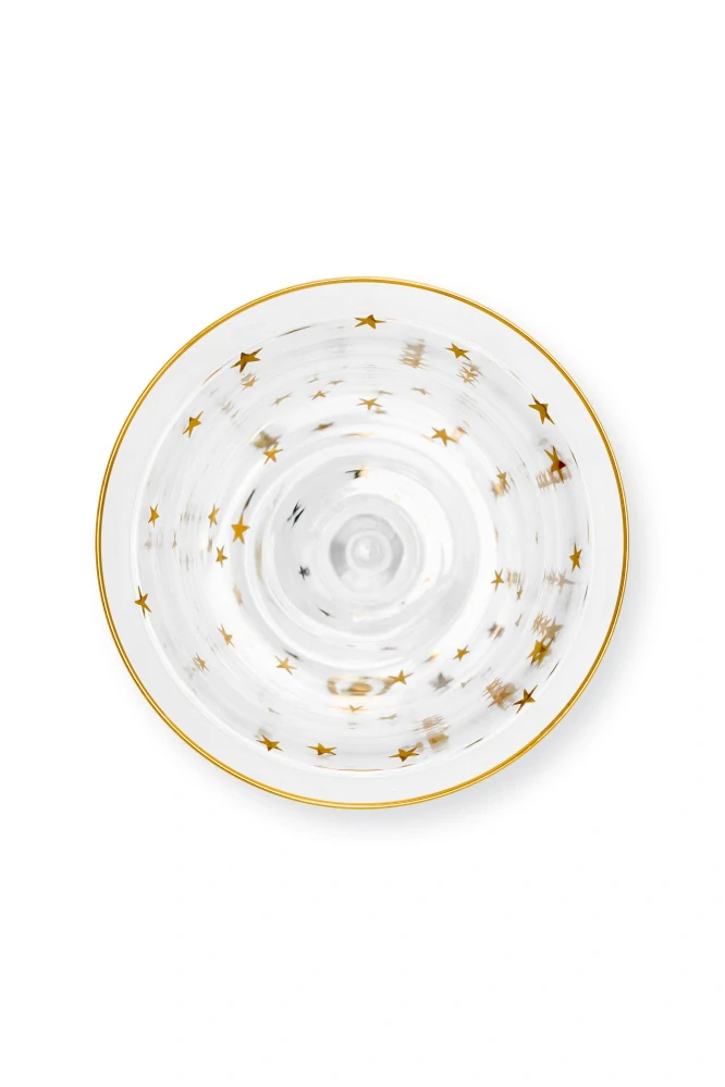 Pip Studio Royal Winter Stars Gold sklenice na víno, 365ml