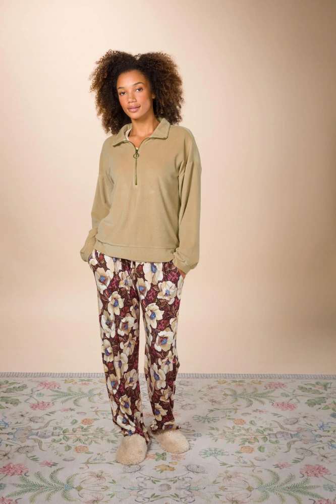 Pip Studio Belin dlouhé kalhoty Rosita Brown