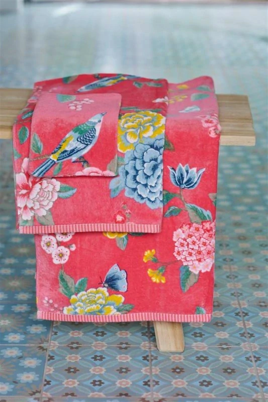 Pip Studio Good Evening bavlněná froté osuška korálová 70x140 cm