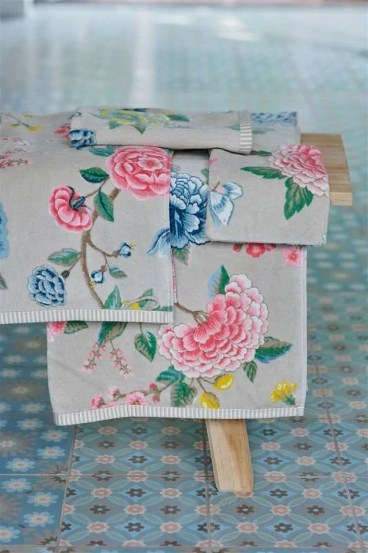 Pip Studio Good Evening bavlněná froté osuška khaki 70x140 cm