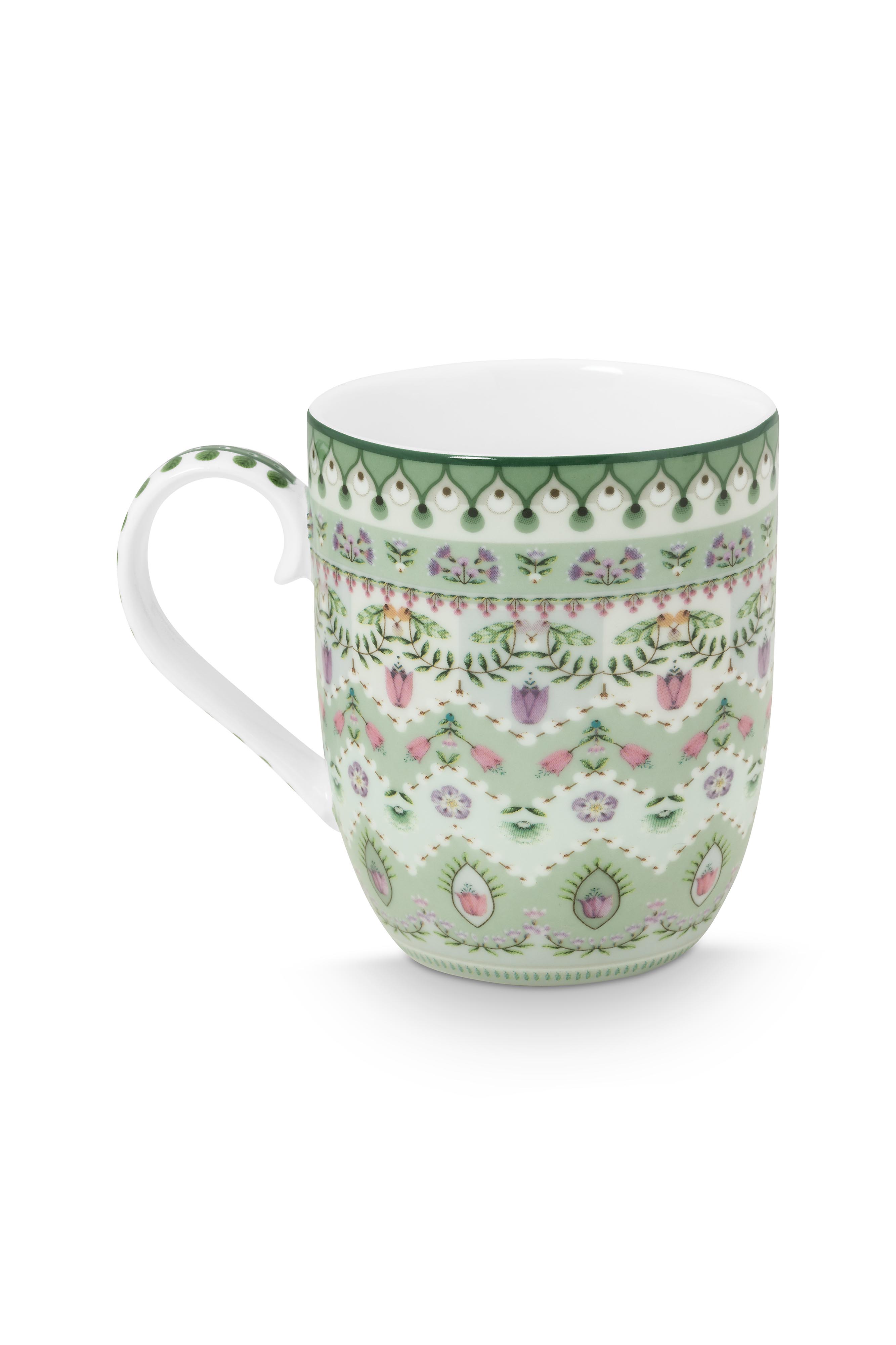 Pip Studio Lily & Lotus hrnek 180ml, zelený