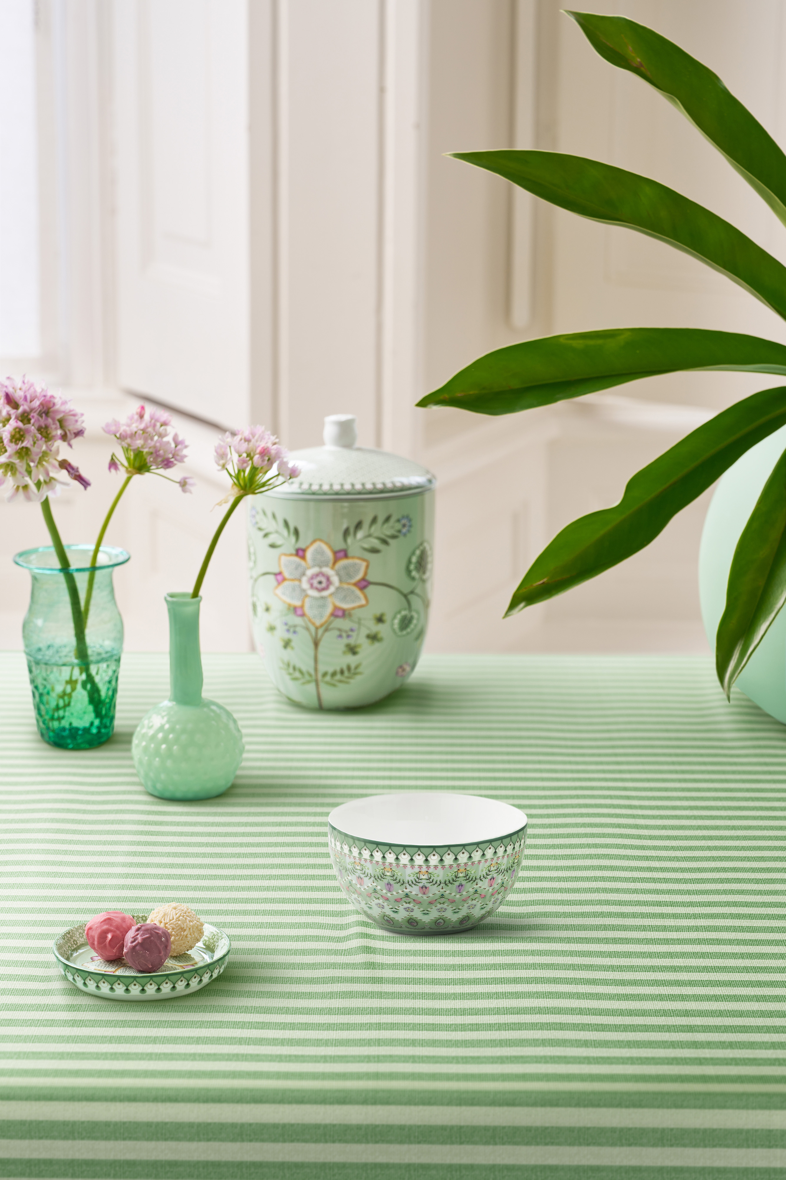 Pip Studio porcelánová miska Lily Lotus Ø12cm, zelená