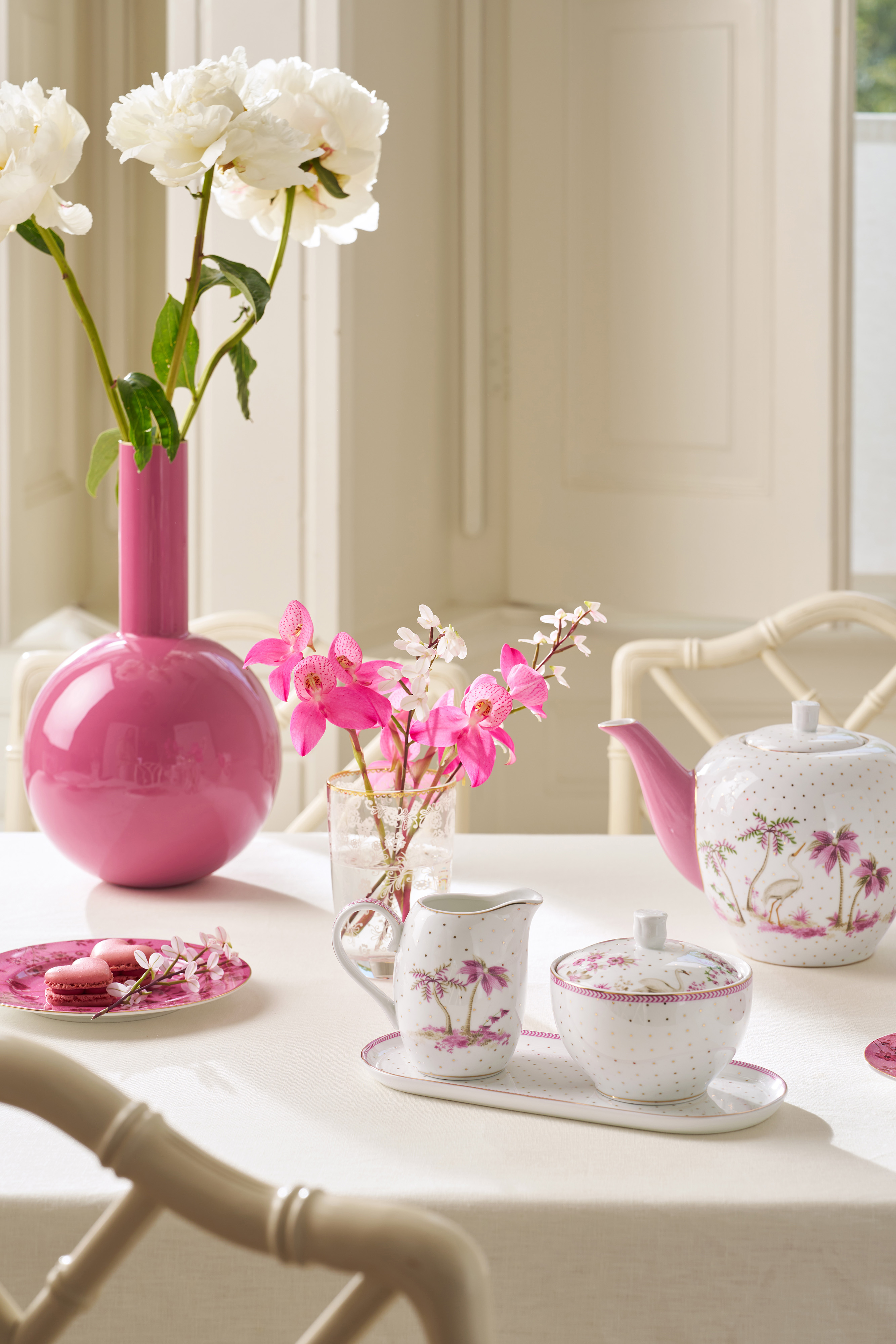 Pip Studio Jolie Dots Gold mlékovka 250ml, růžová