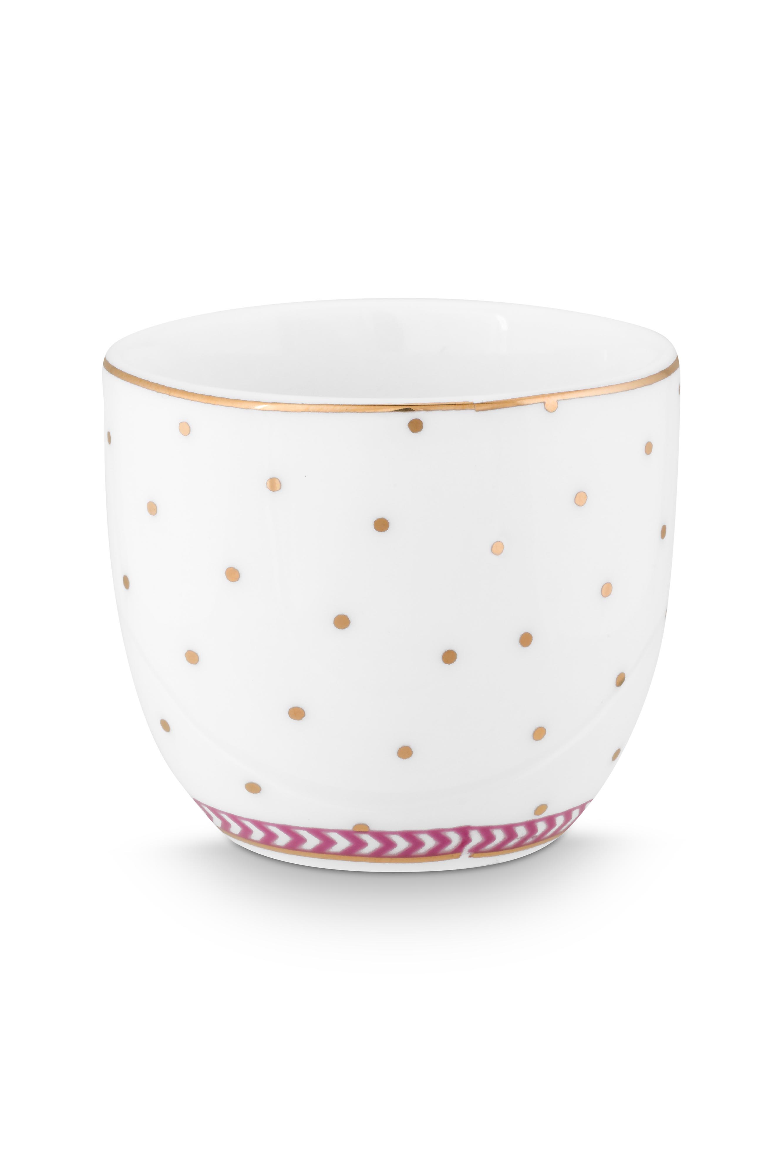 Pip Studio Jolie Dots Gold Kalíšek na vajíčko, růžový