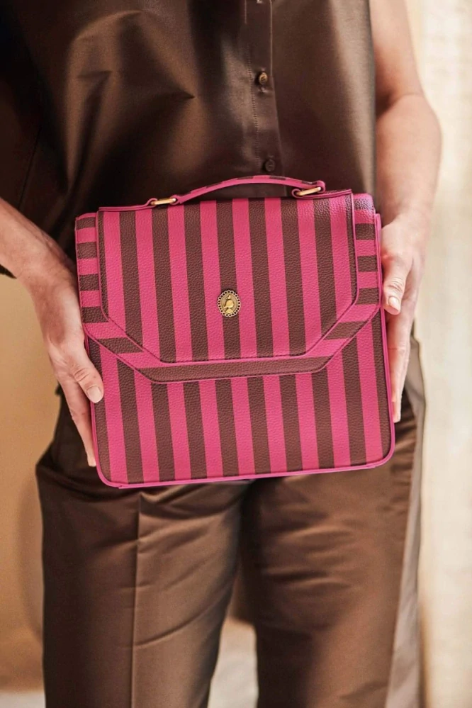 Pip Studio Frances Stripe Cross Body kabelka větší, růžová