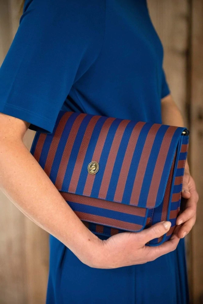 Pip Studio Fenna Stripe Cross Body kabelka, modrá
