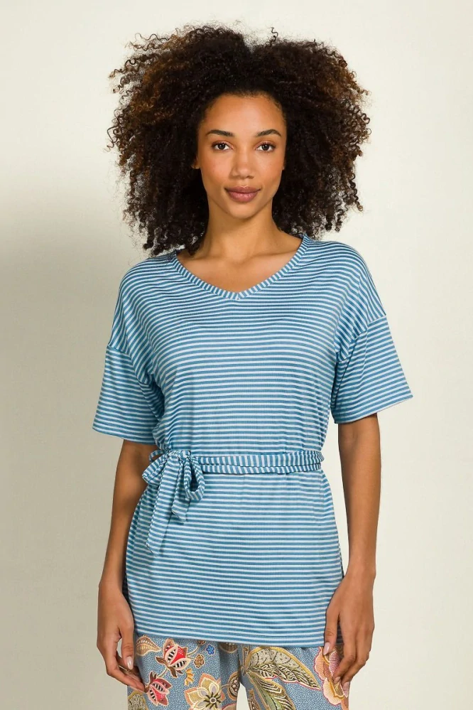 Pip Studio triko s krátkým rukávem Tonya Little Sumo Stripe, modré