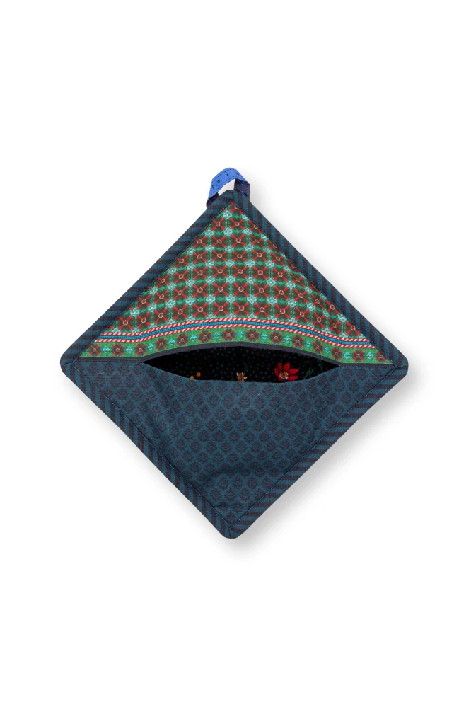 Pip Studio Berry Blues podložka pod hrnec 22x22cm, tmavě modrá